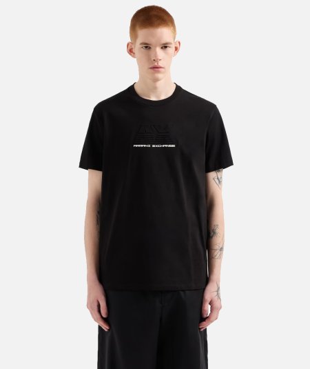 T-shirt regular fit con logo in rilievo