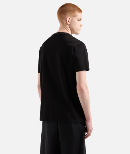 T-shirt regular fit con logo in rilievo