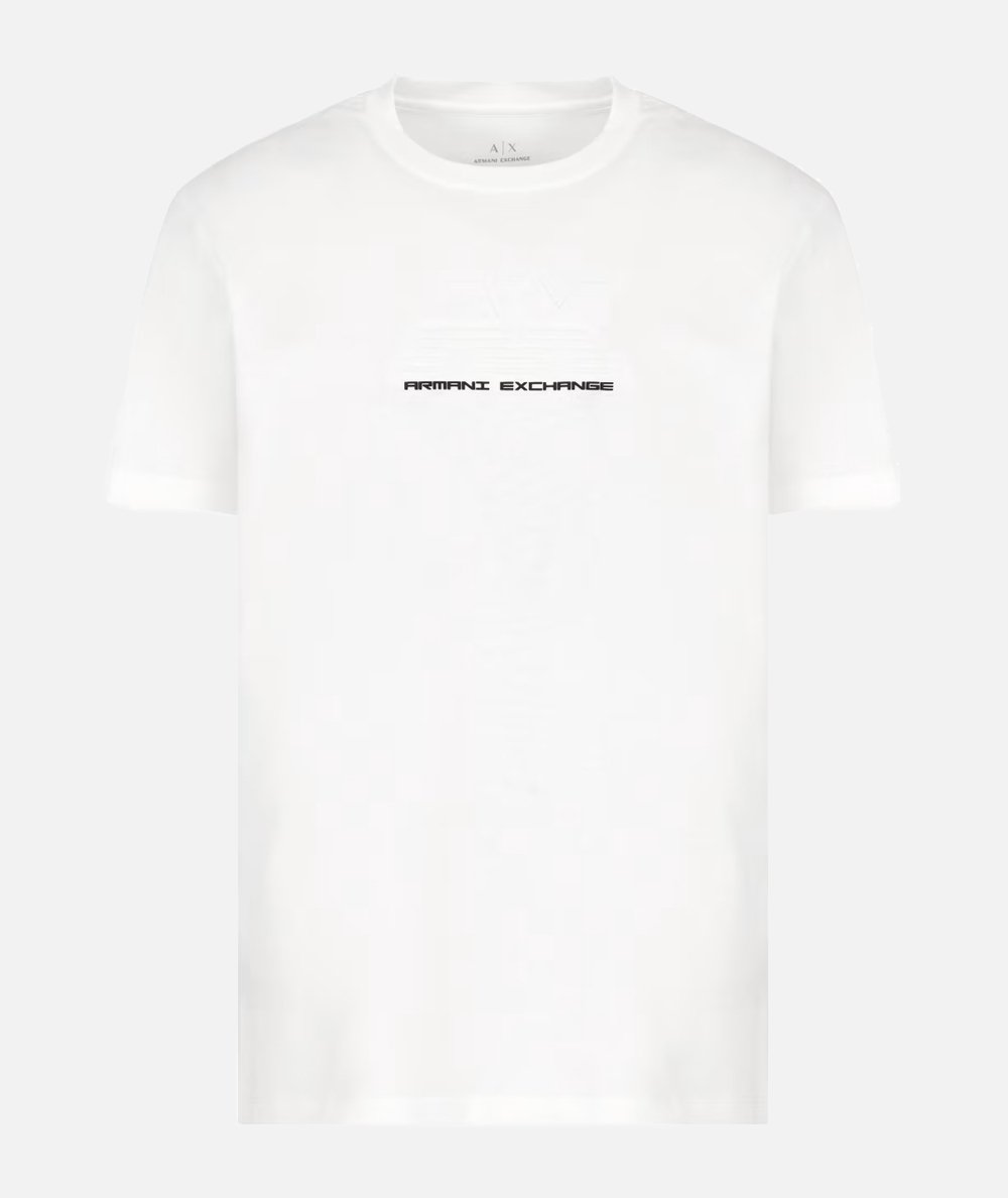 T-shirt regular fit con logo in rilievo