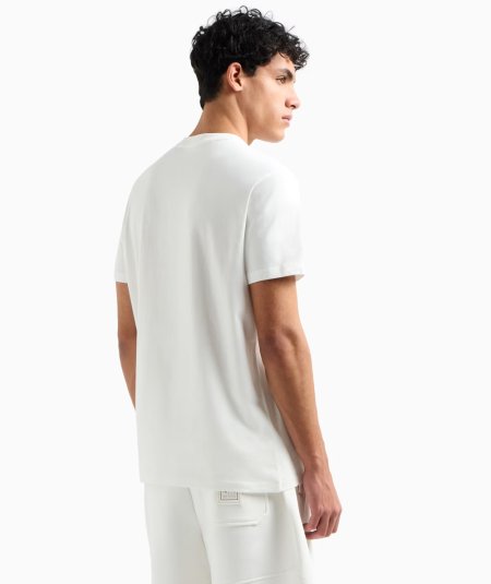 T-shirt regular fit con logo in rilievo