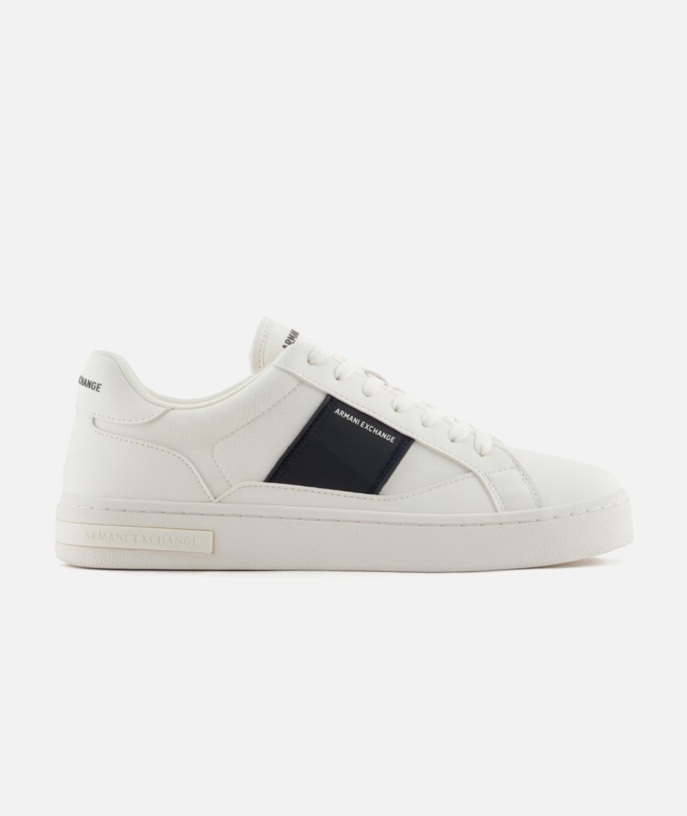 Sneakers con banda a contrasto laterale