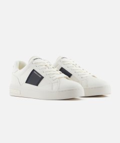 Sneakers con banda a contrasto laterale