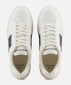 Sneakers con banda a contrasto laterale