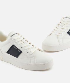Sneakers con banda a contrasto laterale