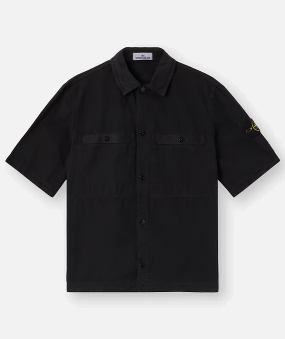 Overshirt BRUSHED ORGANIC COTTON CANVAS OLD EFFECT