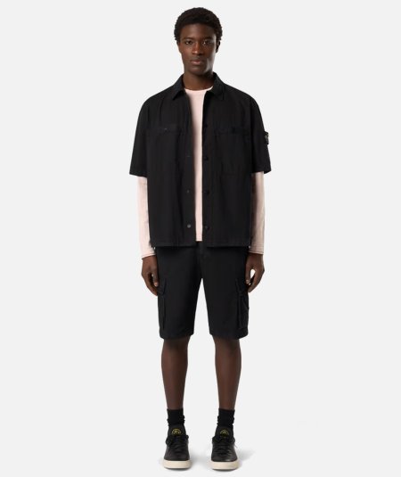 Overshirt BRUSHED ORGANIC COTTON CANVAS OLD EFFECT