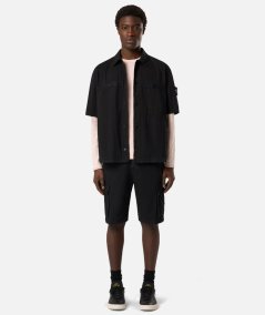 Overshirt BRUSHED ORGANIC COTTON CANVAS OLD EFFECT