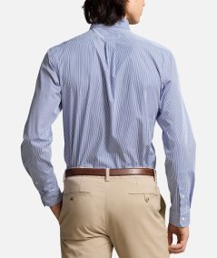 Camicia in popeline elasticizzato a righe slim fit