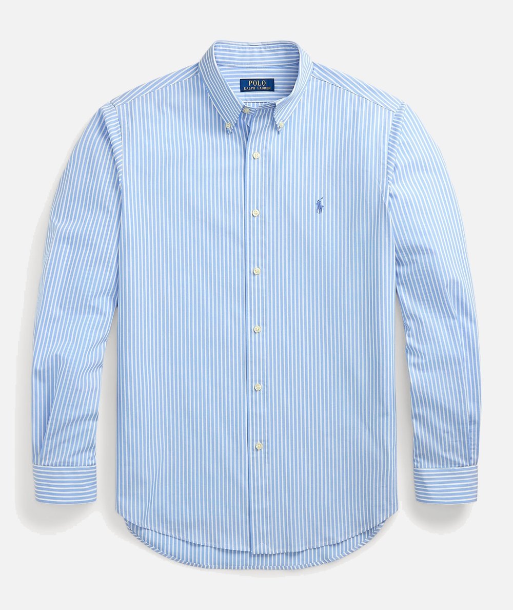 CAMICIA A RIGHE IN POPELINE BI-STRETCH