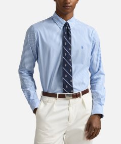 CAMICIA A RIGHE IN POPELINE BI-STRETCH