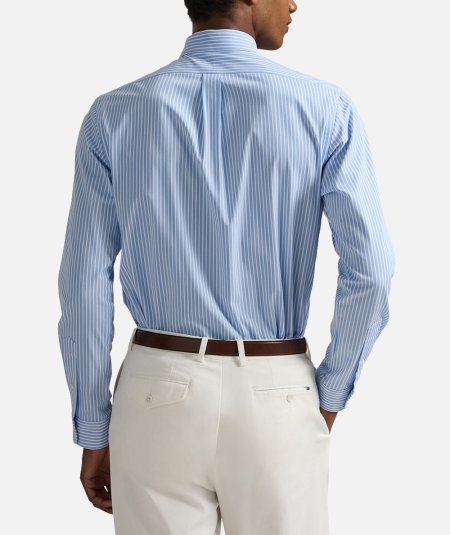 CAMICIA A RIGHE IN POPELINE BI-STRETCH
