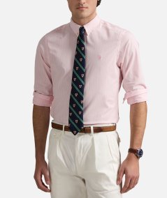 CAMICIA A RIGHE IN POPELINE BI-STRETCH
