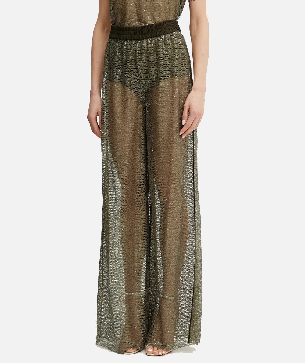 Pantaloni Swatch palazzo rete paillettes