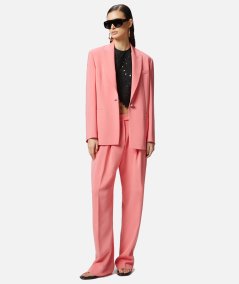 Crop top con ricamo traforato e cristalli