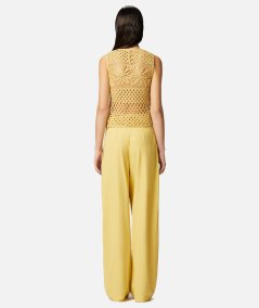 Top senza maniche crochet traforato