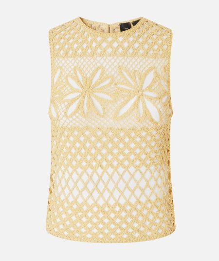 Top senza maniche crochet traforato