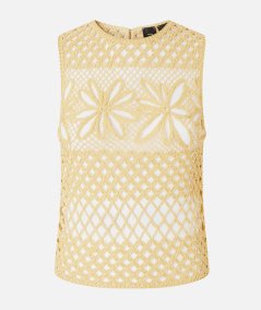 Top senza maniche crochet traforato