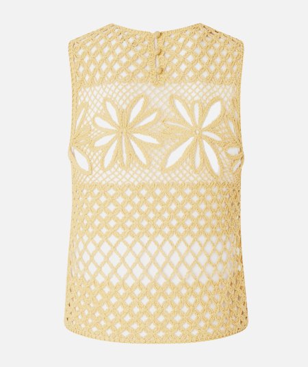 Top senza maniche crochet traforato