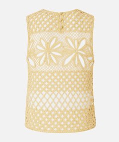Top senza maniche crochet traforato