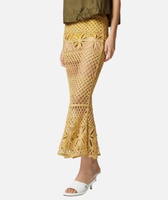 Gonna lunga effetto crochet fantasia