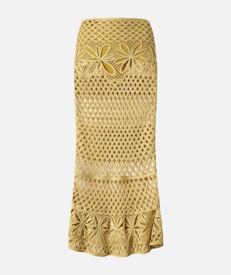 Gonna lunga effetto crochet fantasia