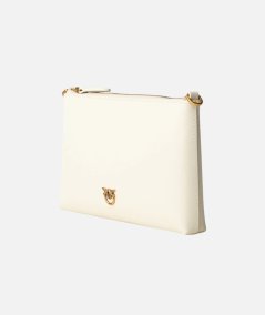 Borsa Tracolla Piatta in Pelle con Logo Love Birds