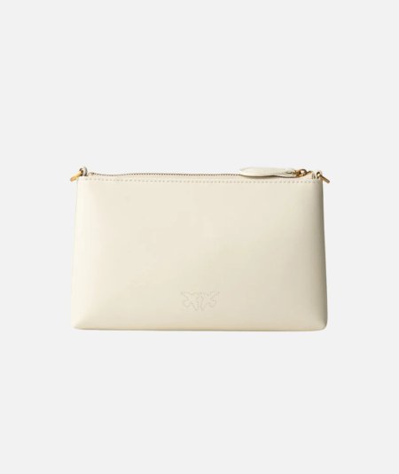 Borsa Tracolla Piatta in Pelle con Logo Love Birds