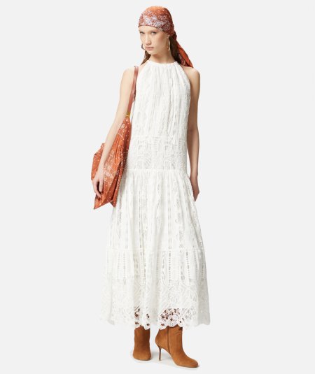 Abito midi in sangallo e macramè - Duepistudio ***** Abbigliamento, Accessori e Calzature | Uomo - Donna