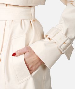 Trench in tessuto tecnico jacquard