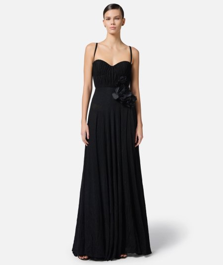 Abito Red Carpet in jersey lurex con fiore ricamato - Duepistudio ***** Abbigliamento, Accessori e Calzature | Uomo - Donna