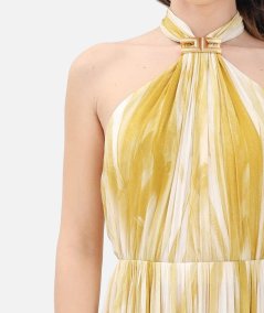 Abito Red Carpet in viscosa con stampa tulle