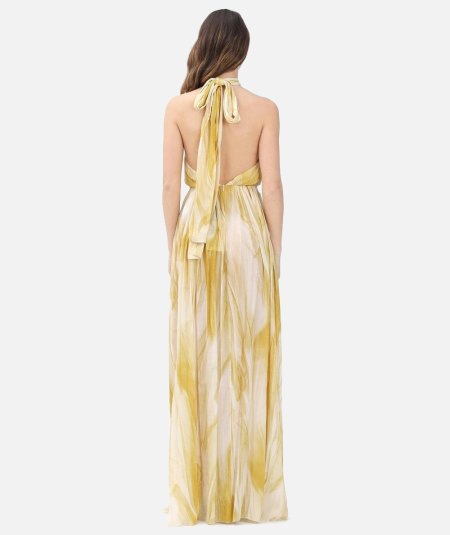 Abito Red Carpet in viscosa con stampa tulle