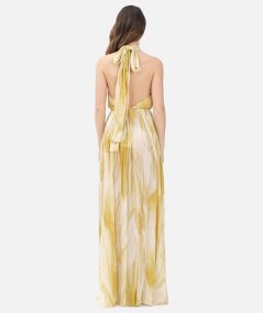 Abito Red Carpet in viscosa con stampa tulle