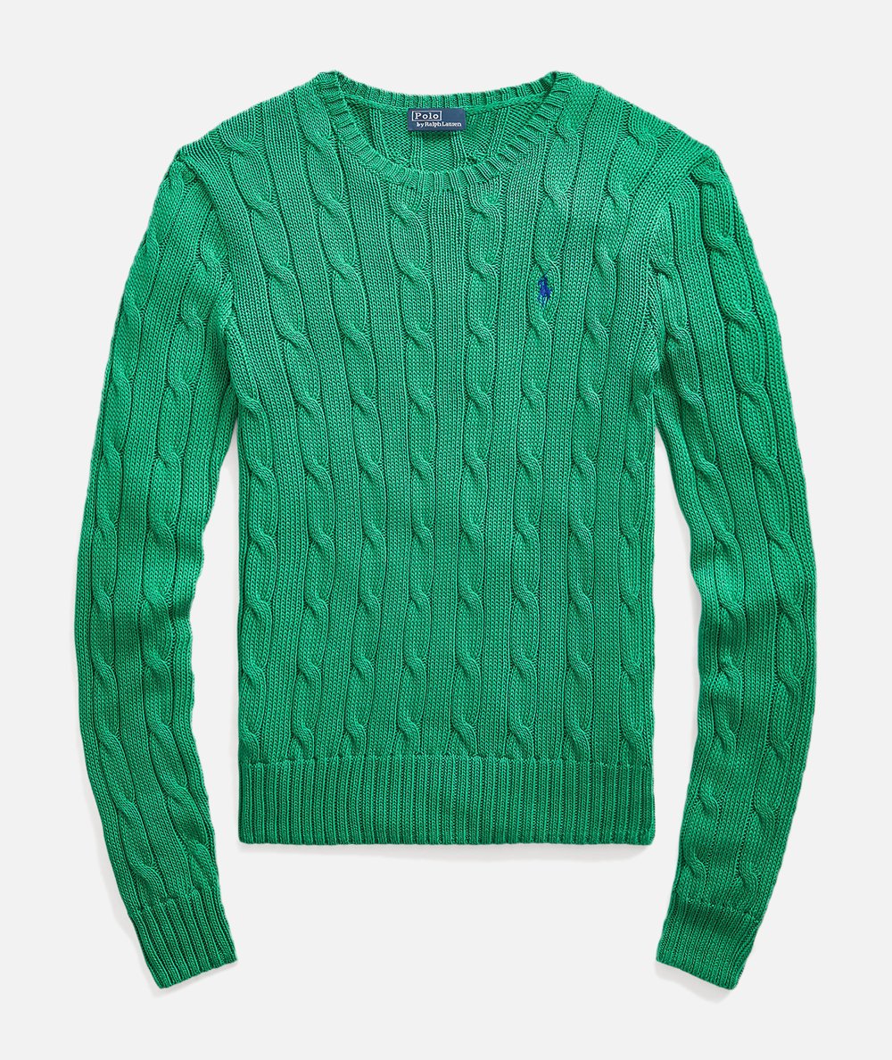 Maglia Julianna girocollo in cotone a trecce