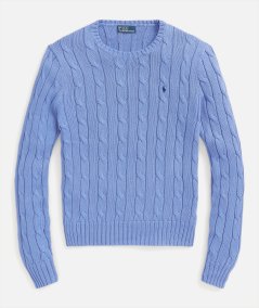 Maglia Julianna girocollo in cotone a trecce