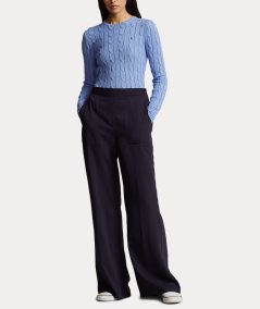 Maglia Julianna girocollo in cotone a trecce