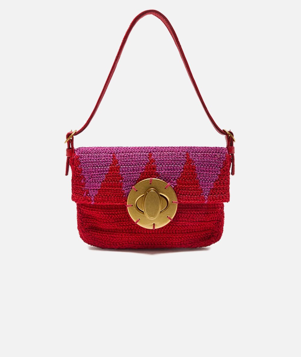 Borsa a spalla Crochet Bicolour
