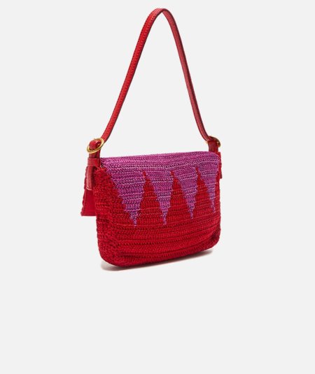 Borsa a spalla Crochet Bicolour