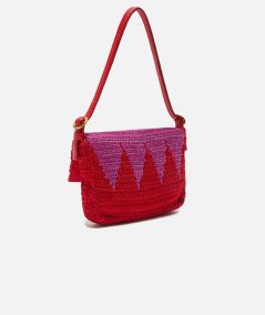 Borsa a spalla Crochet Bicolour