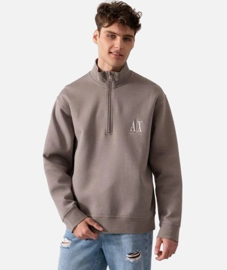 Felpa mezza zip