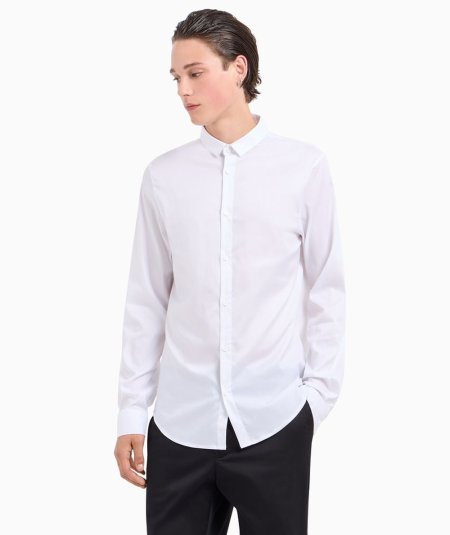 Camicia regular fit in tessuto ultra strech