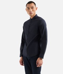 Camicia regular fit in tessuto ultra strech