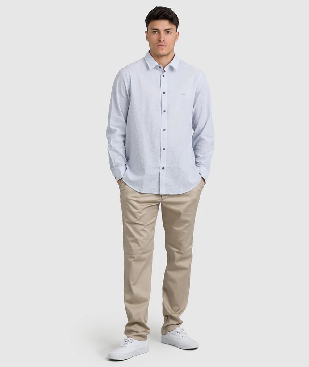 CAMICIA IN SEERSUCKER A RIGHE