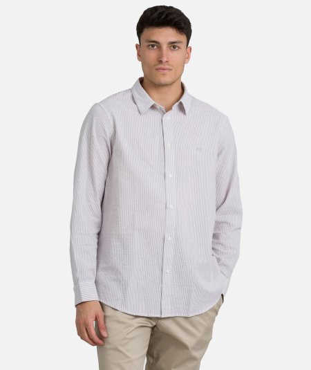 CAMICIA IN SEERSUCKER A RIGHE