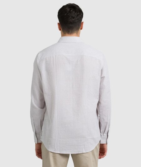 CAMICIA IN SEERSUCKER A RIGHE