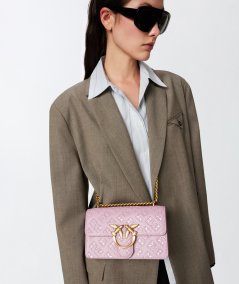 Mini borsa a tracolla Love Bag con logo imprimè