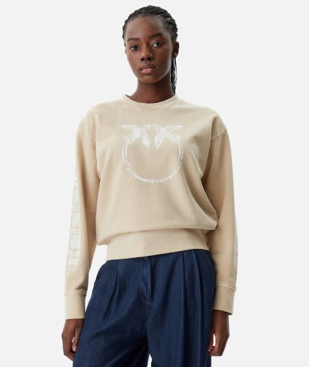 Felpa in cotone con maniche logate - Duepistudio ***** Abbigliamento, Accessori e Calzature | Uomo - Donna