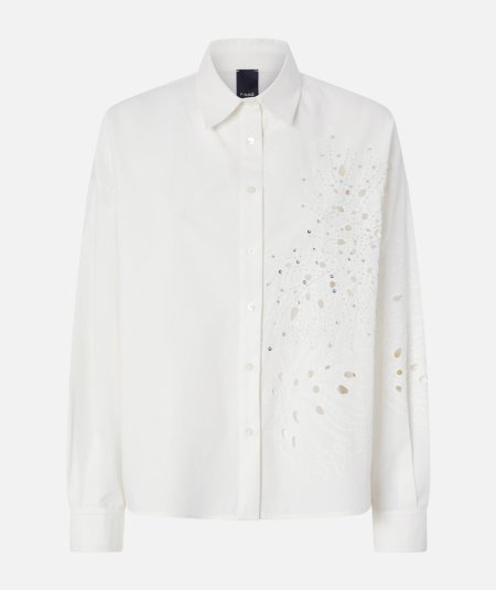 Camicia con ricamo sangallo e cristalli - Duepistudio ***** Abbigliamento, Accessori e Calzature | Uomo - Donna