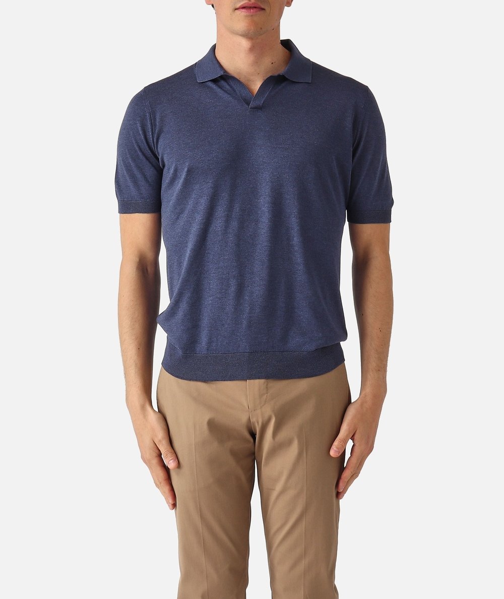 POLO BUTTON LESS SETA