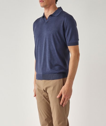 POLO BUTTON LESS SETA